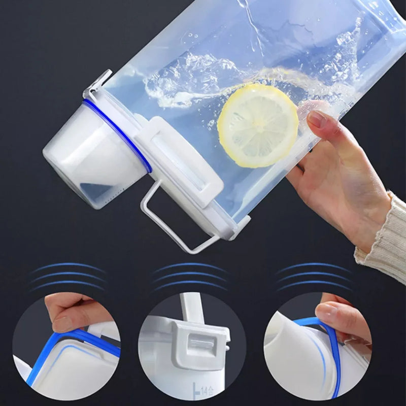 Pote Hermético com Copo Medidor e Bico Dosador – Armazenamento Prático e Multiuso para Cozinha e Lavanderia
