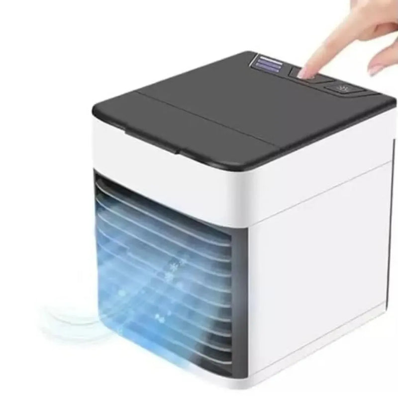 Mini Air Cooler Portátil – Conforto Instantâneo e Frescor em Qualquer Lugar