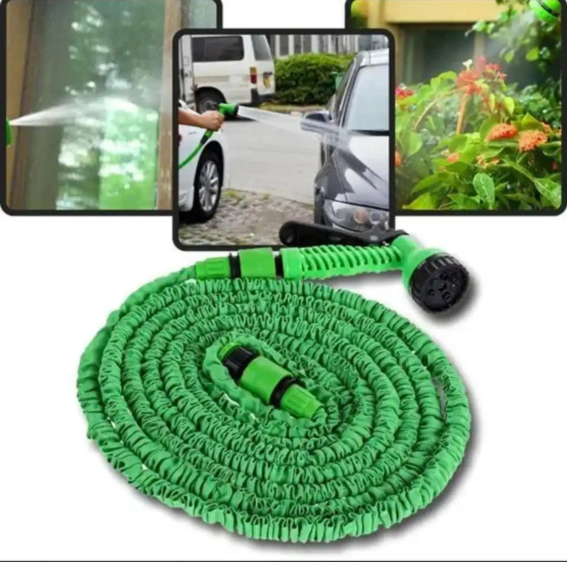 Mangueira Expansível Retrátil 15m – Flexível, Mágica e Prática para Jardim e Limpeza