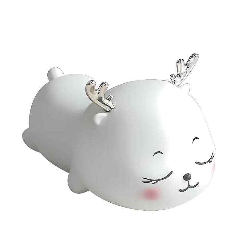 Luminária LED de Silicone Fluffy Cervo – Portátil, Recarregável e Sensor Touch