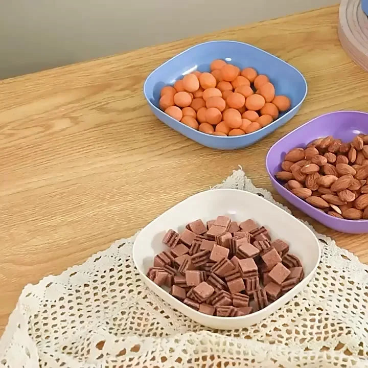 Kit Pratos Plásticos Reutilizáveis – Resistentes, Coloridos e Versáteis para Sobremesa, Lanche, Festa e Churrasco