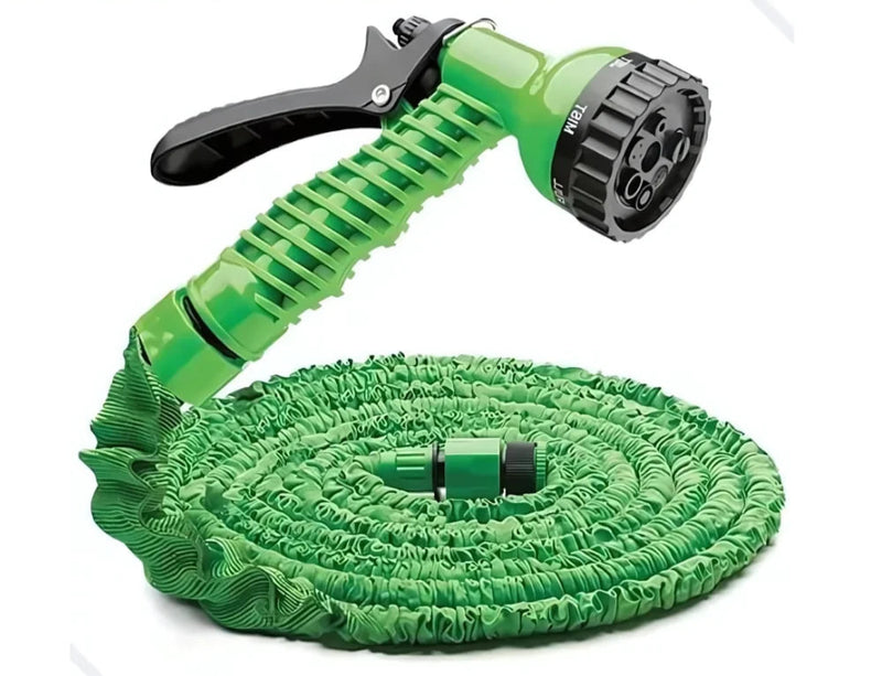 Mangueira Expansível Retrátil 15m – Flexível, Mágica e Prática para Jardim e Limpeza