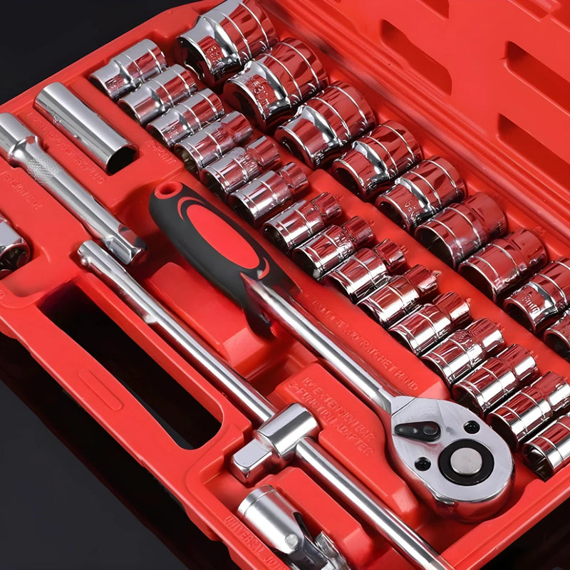 Kit de Ferramentas Profissional 46 Peças – Potência Compacta Para o Seu Dia a Dia