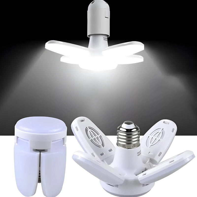 Lâmpada LED Dobrável em Formato de Pétalas – Iluminação Inteligente