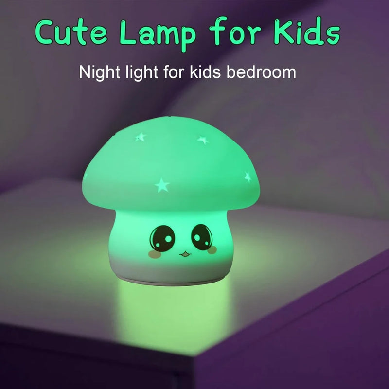 Mini Luminária Fluffy em Silicone – Abajur LED Recarga USB com Toque Mágico