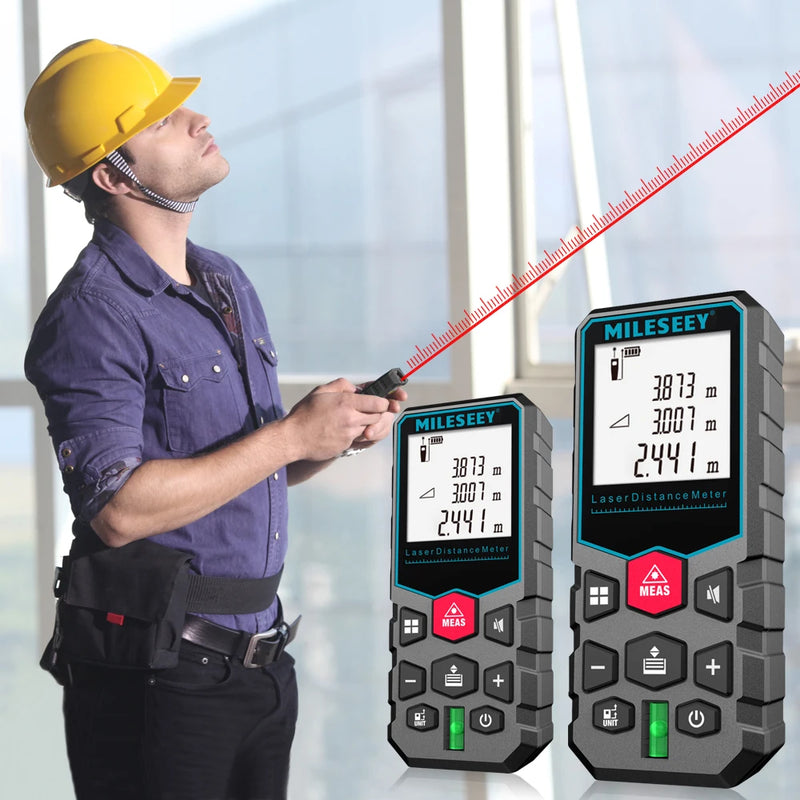 "Mileseey X5 S6 – Medidor de Distância a Laser Profissional | Trena Digital Precisa, Alcance de Longa Distância, Display LCD e Medições Inteligentes"