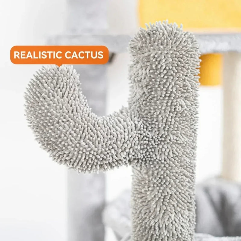 Newpet Torre para Gatos Grande 172 cm – Multi-nível com Plataforma de Escalada, Arranhador e Postes de Sisal
