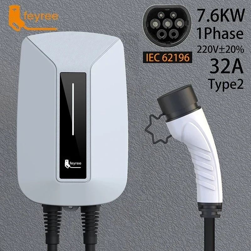Carregador Veicular Feyree 7kW 32A – Recarga Rápida, Segura e Inteligente