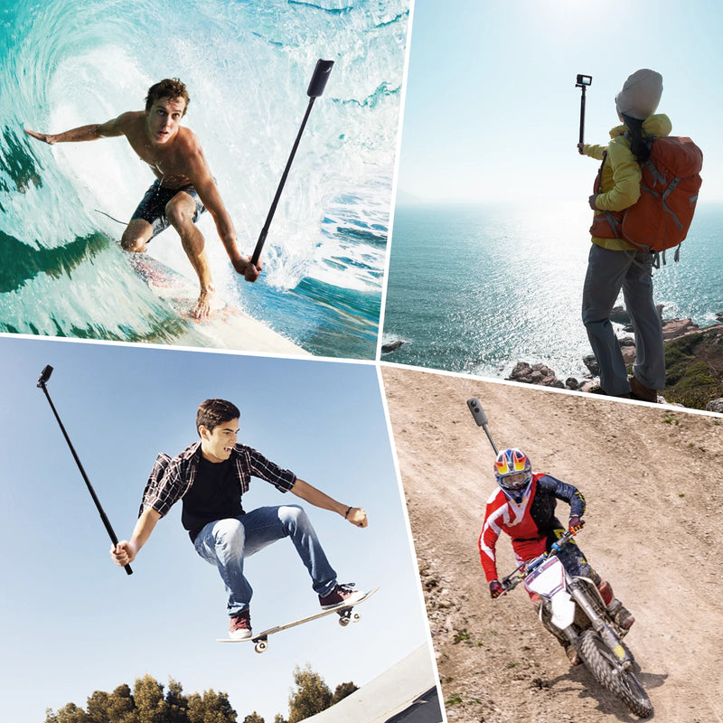 Ulanzi MT‑58 – Selfie Stick Extensível e Tripé Invisível para GoPro, Insta360 e DJI | Leve, Portátil e Versátil