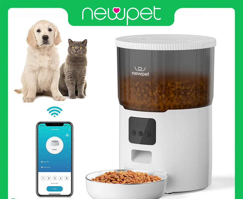 Alimentador Automático NewPet 4L – Inteligente, com Voz e Grande Capacidade