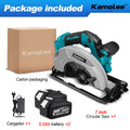 Kamolee Serra Circular Elétrica 7" – Potente, Portátil e Segura para DIY e Marcenaria | Compatível com Baterias 18V/21V