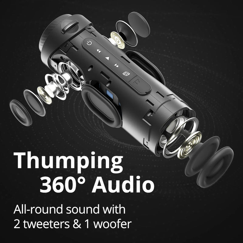 Tronsmart T7 – Alto-Falante Bluetooth Portátil com Som 360° Envolvente, LEDs Vibrantes, True Wireless Stereo e Controle via App