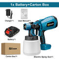 Pistola de Pintura Sem Fio 1000ml – Acabamento Profissional HVLP, Para Móveis, Carros e Revestimentos Metálicos – Compatível Makita 18V