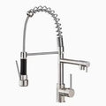 Torneira DQOK Black Brushed – Cozinha Profissional em Casa | Bica Flexível Retrátil, Água Quente & Fria, Duplo Jato, Instalação de Bancada