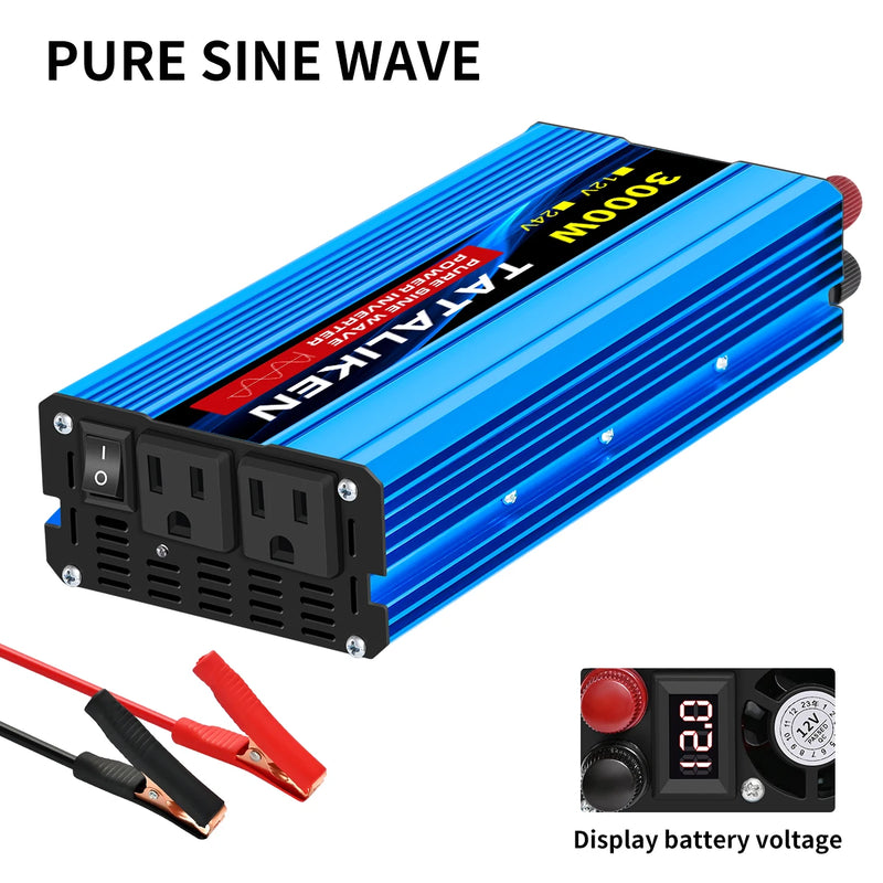 Conversor TATALIKEN 12V para 110V – Potência e Segurança em Qualquer Lugar!