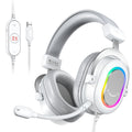 FIFINE H6 Headset Gamer USB – Som 7.1, RGB Dinâmico, Microfone com Cancelamento de Ruído, Controles no Cabo, Compatível com PC/PS5