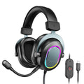 FIFINE H6 Headset Gamer USB – Som 7.1, RGB Dinâmico, Microfone com Cancelamento de Ruído, Controles no Cabo, Compatível com PC/PS5