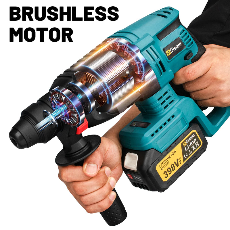 Furadeira Martelete Brushless 26mm 18V – Compatível Makita | Potência, Versatilidade e Sem Fio