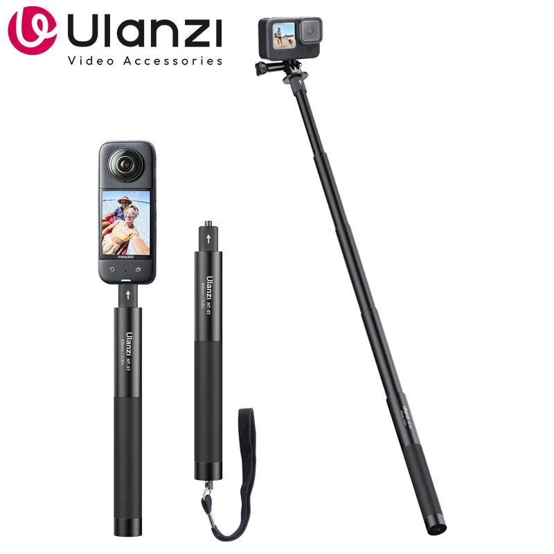 Ulanzi MT‑58 – Selfie Stick Extensível e Tripé Invisível para GoPro, Insta360 e DJI | Leve, Portátil e Versátil