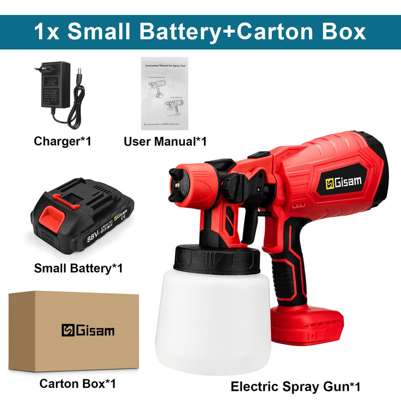 Pistola de Pintura Sem Fio 1000ml – Acabamento Profissional HVLP, Para Móveis, Carros e Revestimentos Metálicos – Compatível Makita 18V