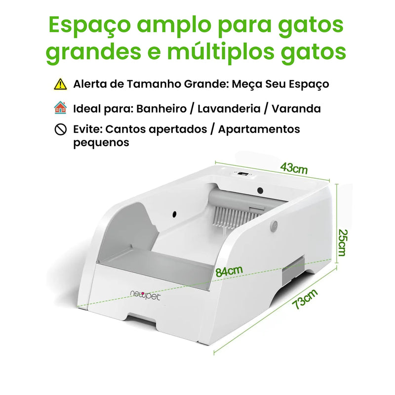 Newpet – Caixa de Areia Automática Autolimpante para Gatos