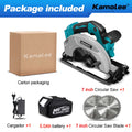 Kamolee Serra Circular Elétrica 7" – Potente, Portátil e Segura para DIY e Marcenaria | Compatível com Baterias 18V/21V