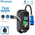 Carregador Portátil EV 7kW K.H.O.N.S | Carga Ultra Rápida, Segura e Compatível com +30 Marcas