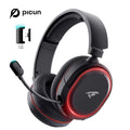Headset Gamer Picun G2 Wireless 2.4G + Bluetooth 5.3 | Som 7.1 Surround | Microfone com Cancelamento de Ruído | Ultra Baixa Latência 5ms | 100h Bateria