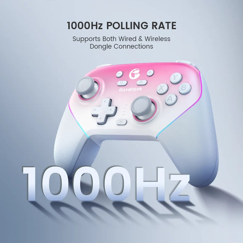 GameSir Super Nova T4N Pro – Controle Sem Fio Multiplataforma com Bluetooth e Joysticks Hall Effect  Perfeito para PC, Nintendo Switch, Android e iOS