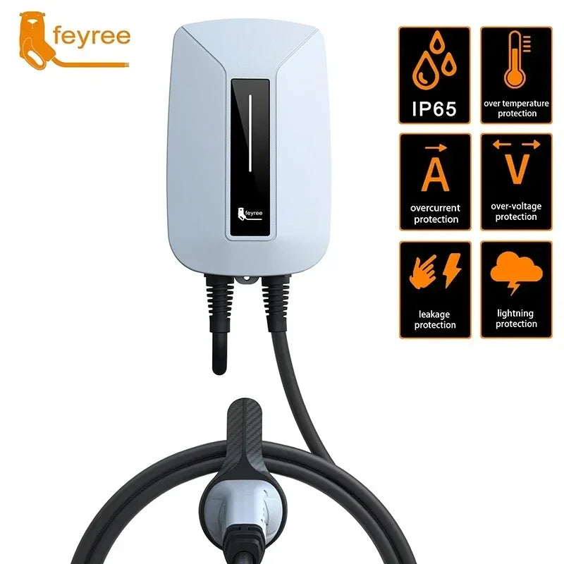 Carregador Veicular Feyree 7kW 32A – Recarga Rápida, Segura e Inteligente