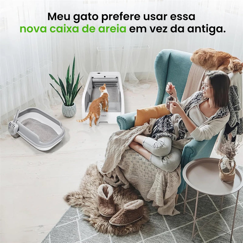 Newpet – Caixa de Areia Automática Autolimpante para Gatos