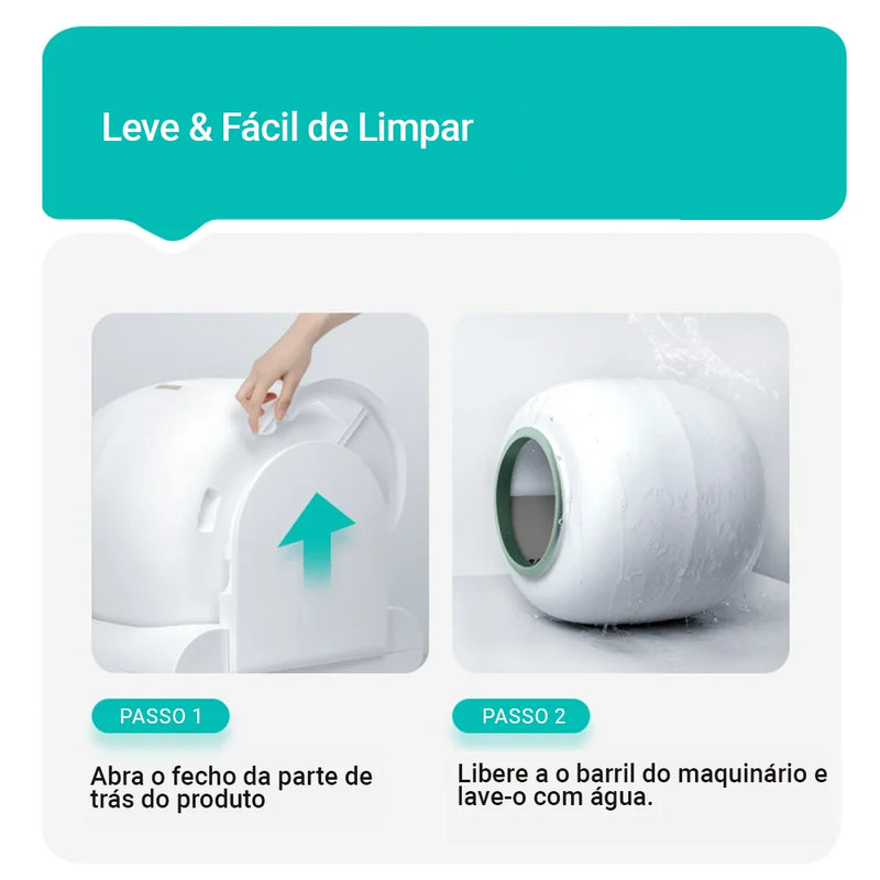 Caixa de Areia Automática Newpet 65L – Autolimpante, Silenciosa e com App para cuidar da saúde do seu gato