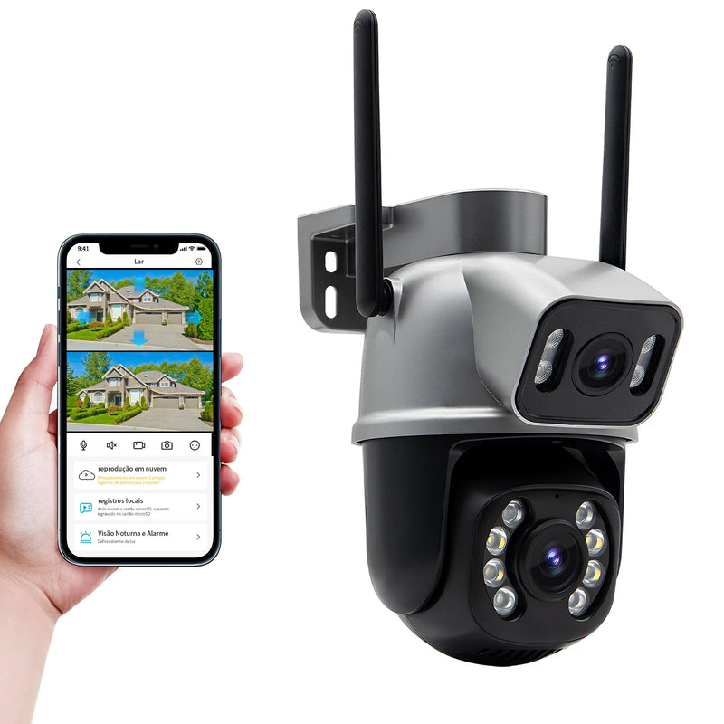 Câmera de Segurança Wi-Fi 4K Ultra HD ICSEE – À Prova d’Água, Monitoramento Remoto, Visão Noturna e Conexão Inteligente