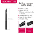 Ulanzi MT‑58 – Selfie Stick Extensível e Tripé Invisível para GoPro, Insta360 e DJI | Leve, Portátil e Versátil