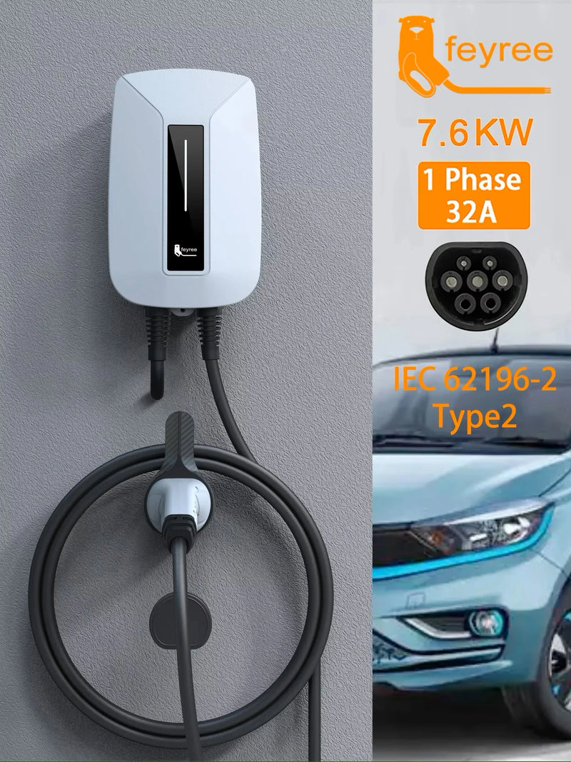 Carregador Veicular Feyree 7kW 32A – Recarga Rápida, Segura e Inteligente
