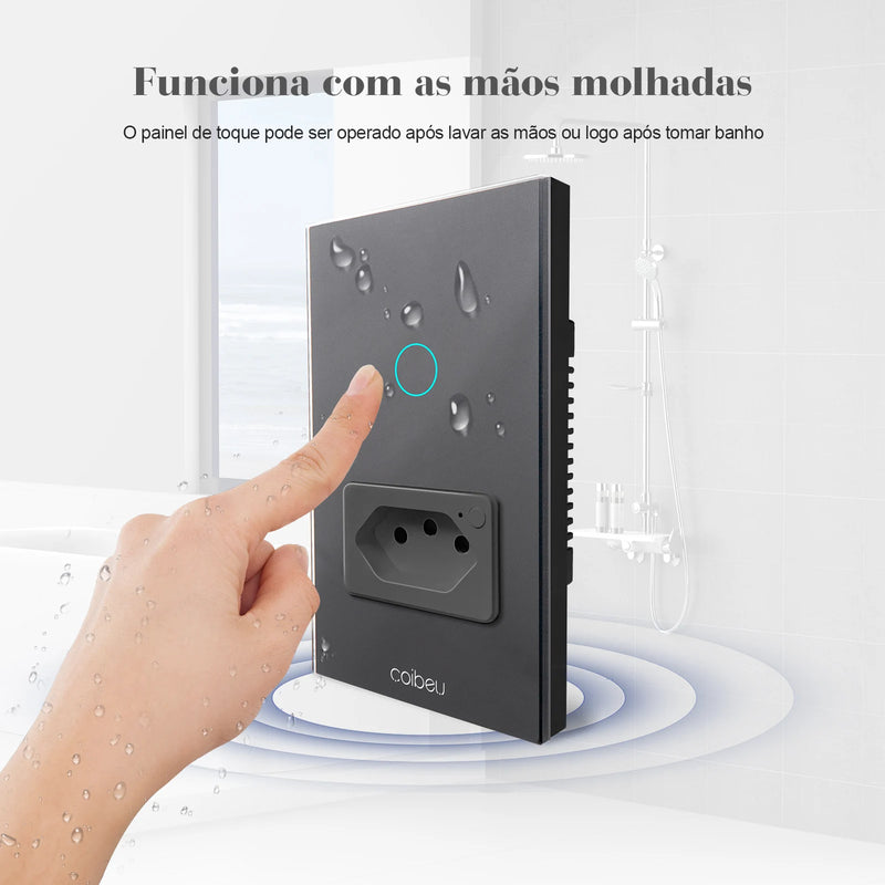 Interruptor Inteligente Wi-Fi Touch – Compatível com Alexa, Google e Tuya, Com Neutro