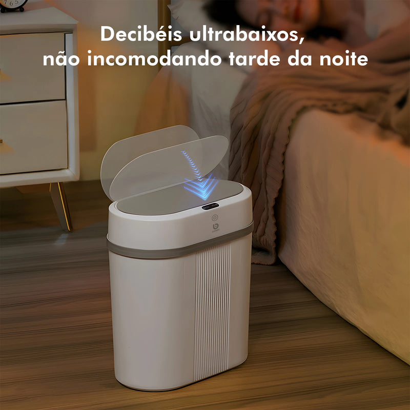 COIBEU 12L – Lixeira Inteligente com Sensor Automático, Tampa Soft-Open e Design Moderno – Cinza, Perfeita para Banheiros e Escritórios