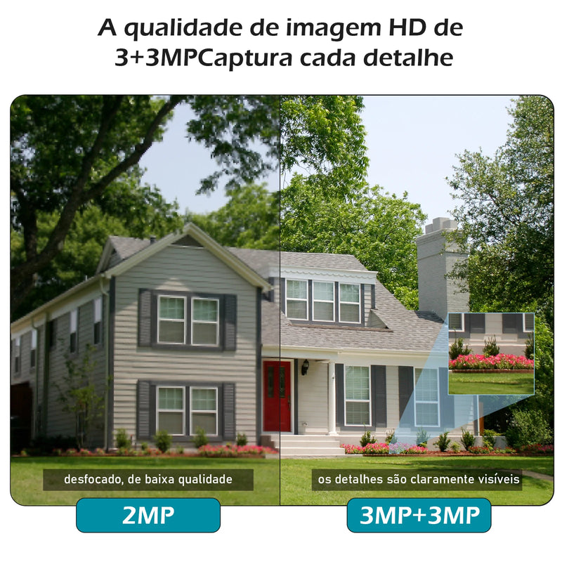 Câmera de Segurança Wi-Fi 4K Ultra HD ICSEE – À Prova d’Água, Monitoramento Remoto, Visão Noturna e Conexão Inteligente