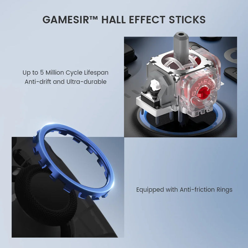GameSir Super Nova T4N Pro – Controle Sem Fio Multiplataforma com Bluetooth e Joysticks Hall Effect  Perfeito para PC, Nintendo Switch, Android e iOS