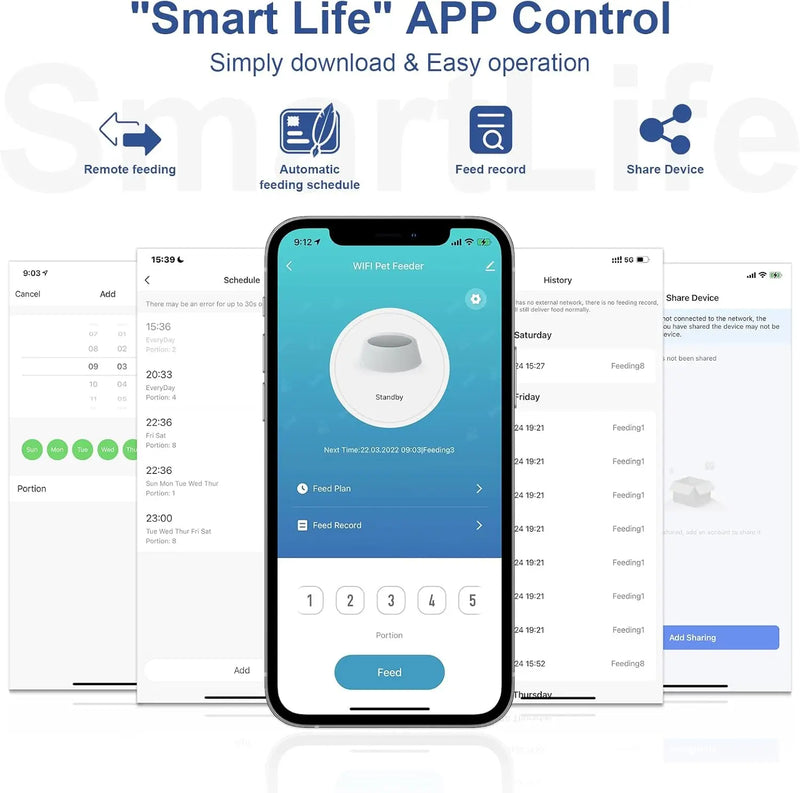 Alimentador Automático Inteligente Newpet 6L – Duas Tigelas, Controle por App e Programação de Refeições