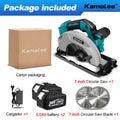 Kamolee Serra Circular Elétrica 7" – Potente, Portátil e Segura para DIY e Marcenaria | Compatível com Baterias 18V/21V