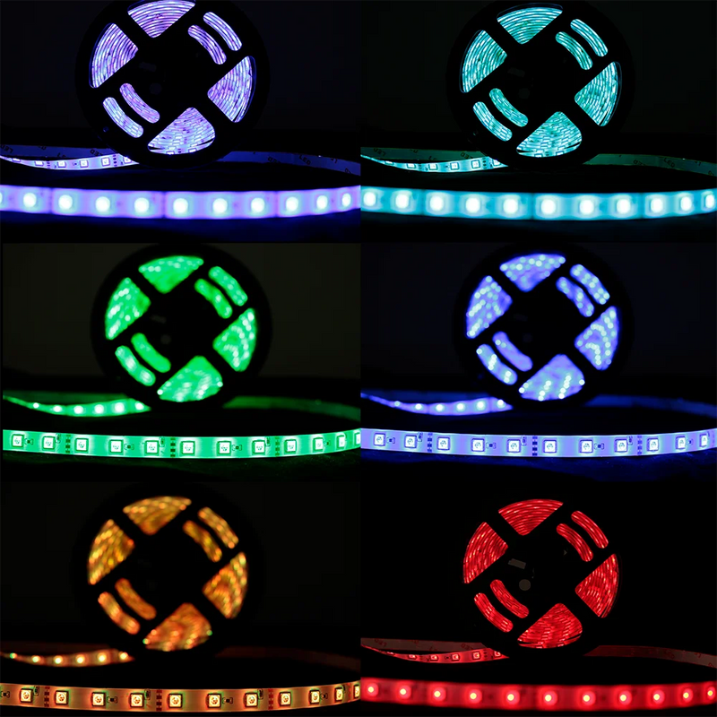 Fita LED RGB 5050 5m IP65 + Controle Remoto + Fonte 12V Bivolt – Iluminação Colorida e Flexível